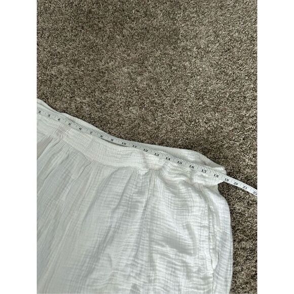 Aerie High Waisted Pool-To-Party Cargo Gauze Pant White Wide Leg Cotton XXL - Picture 9 of 11